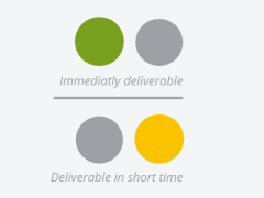 It is displayed for each product whether it is available for immediate delivery or will be available shortly.